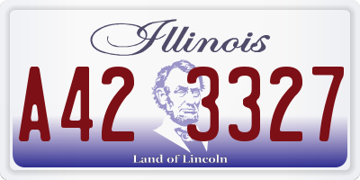 IL license plate A423327
