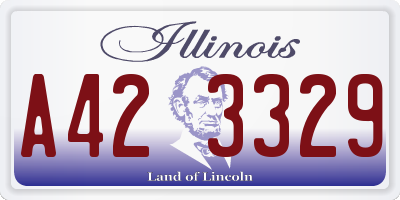 IL license plate A423329