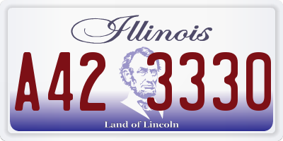 IL license plate A423330