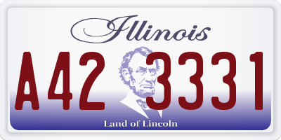 IL license plate A423331
