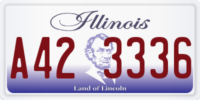 IL license plate A423336