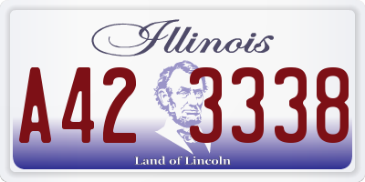 IL license plate A423338