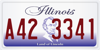 IL license plate A423341