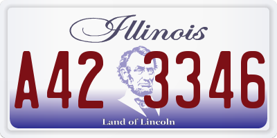 IL license plate A423346