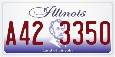 IL license plate A423350