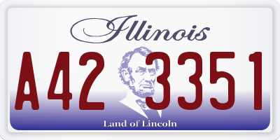 IL license plate A423351
