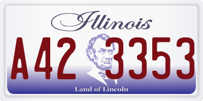 IL license plate A423353