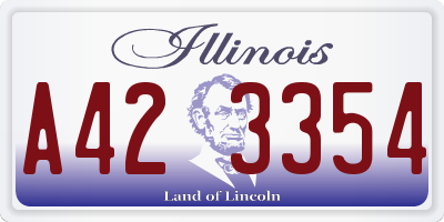 IL license plate A423354
