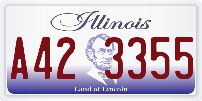 IL license plate A423355