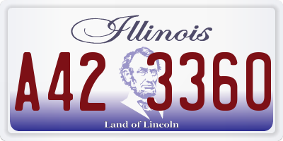 IL license plate A423360