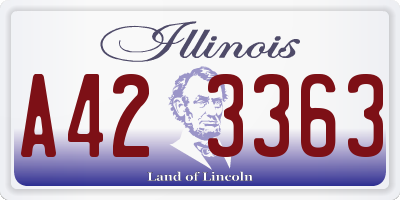 IL license plate A423363