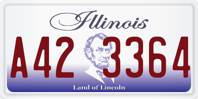 IL license plate A423364
