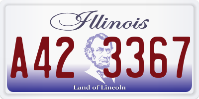IL license plate A423367