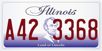 IL license plate A423368
