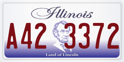 IL license plate A423372