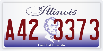 IL license plate A423373