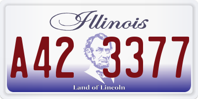 IL license plate A423377