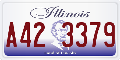 IL license plate A423379