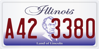 IL license plate A423380