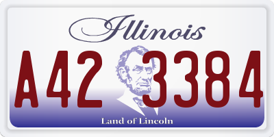 IL license plate A423384