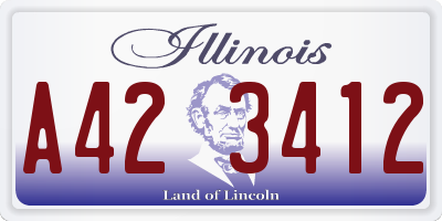 IL license plate A423412