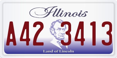 IL license plate A423413