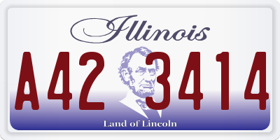 IL license plate A423414