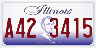 IL license plate A423415
