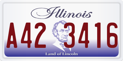 IL license plate A423416