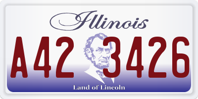 IL license plate A423426