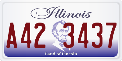 IL license plate A423437