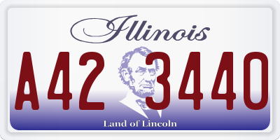 IL license plate A423440