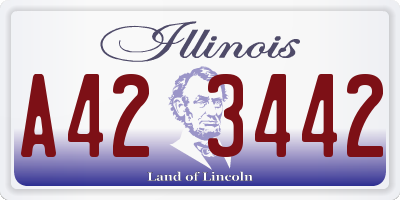 IL license plate A423442