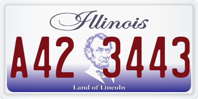 IL license plate A423443