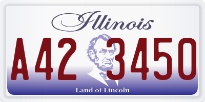IL license plate A423450