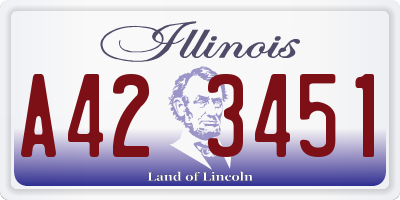 IL license plate A423451