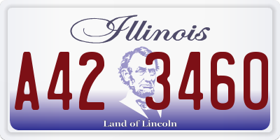 IL license plate A423460