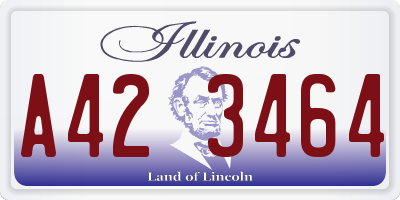 IL license plate A423464