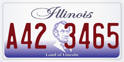 IL license plate A423465