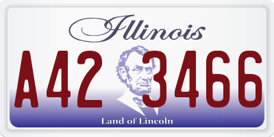 IL license plate A423466