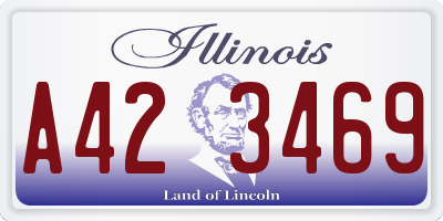 IL license plate A423469