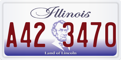IL license plate A423470