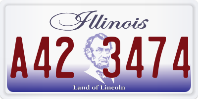 IL license plate A423474