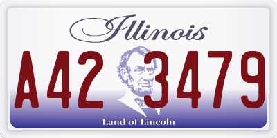 IL license plate A423479