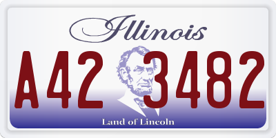 IL license plate A423482
