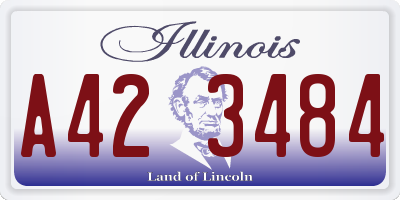 IL license plate A423484