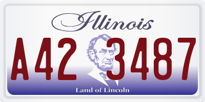 IL license plate A423487