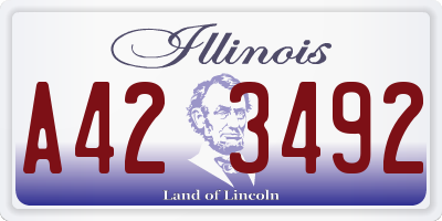 IL license plate A423492