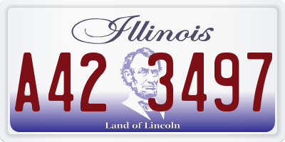 IL license plate A423497