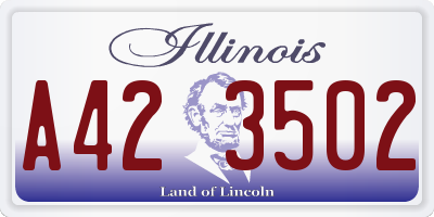 IL license plate A423502